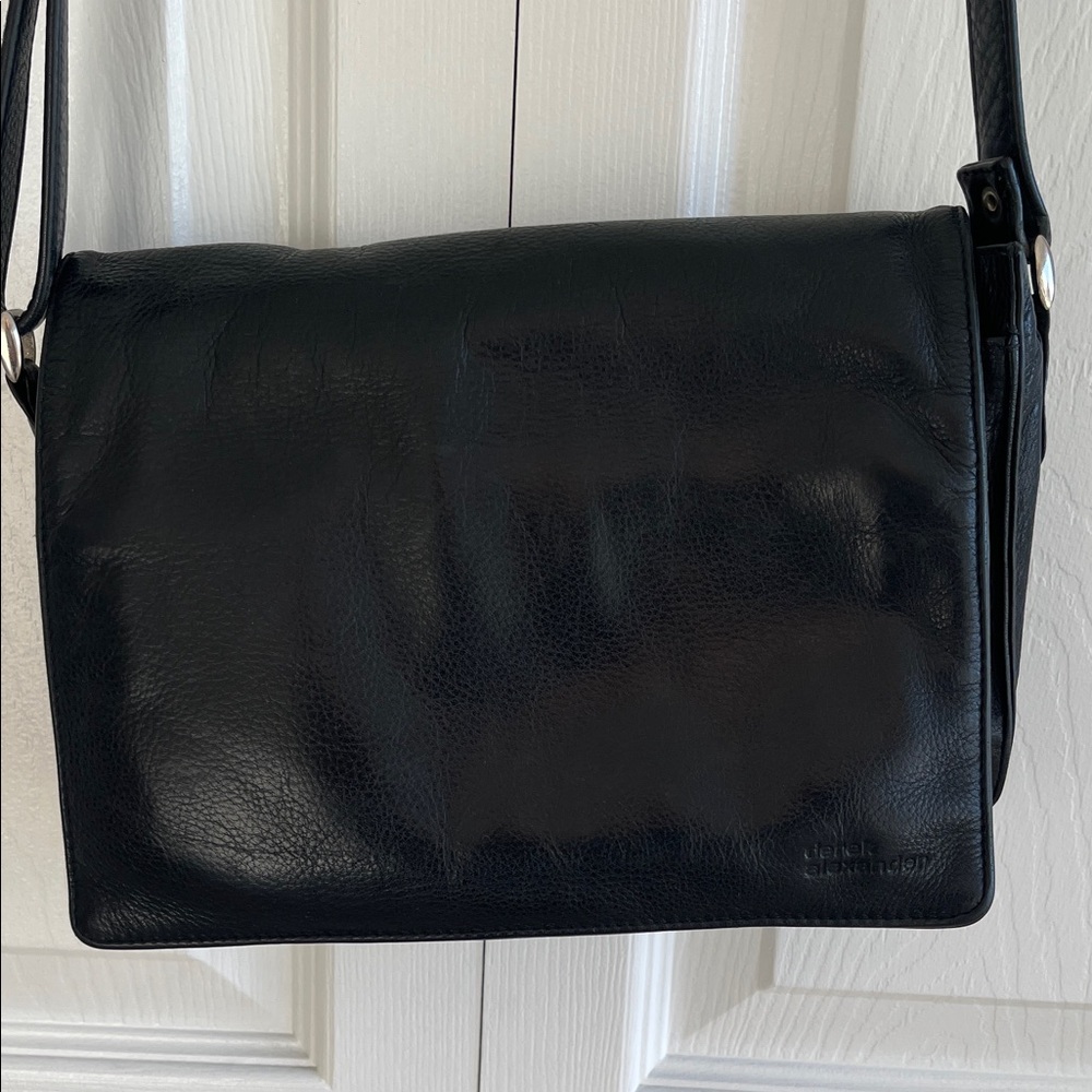 Derek Alexander Black Quality Leather Crossbody Bag